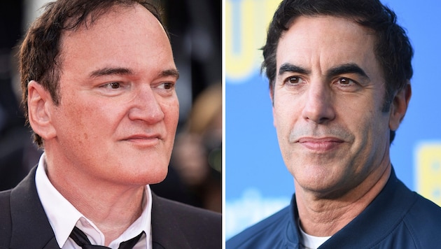 Treffen bald aufeinander: Quentin Tarantino wollte den britischen Schauspieler Sacha Baron Cohen ...