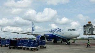 Am Sonntag gab es plötzlich Feueralarm an Bord einer IndiGo-Maschine (hier auf einem ...
