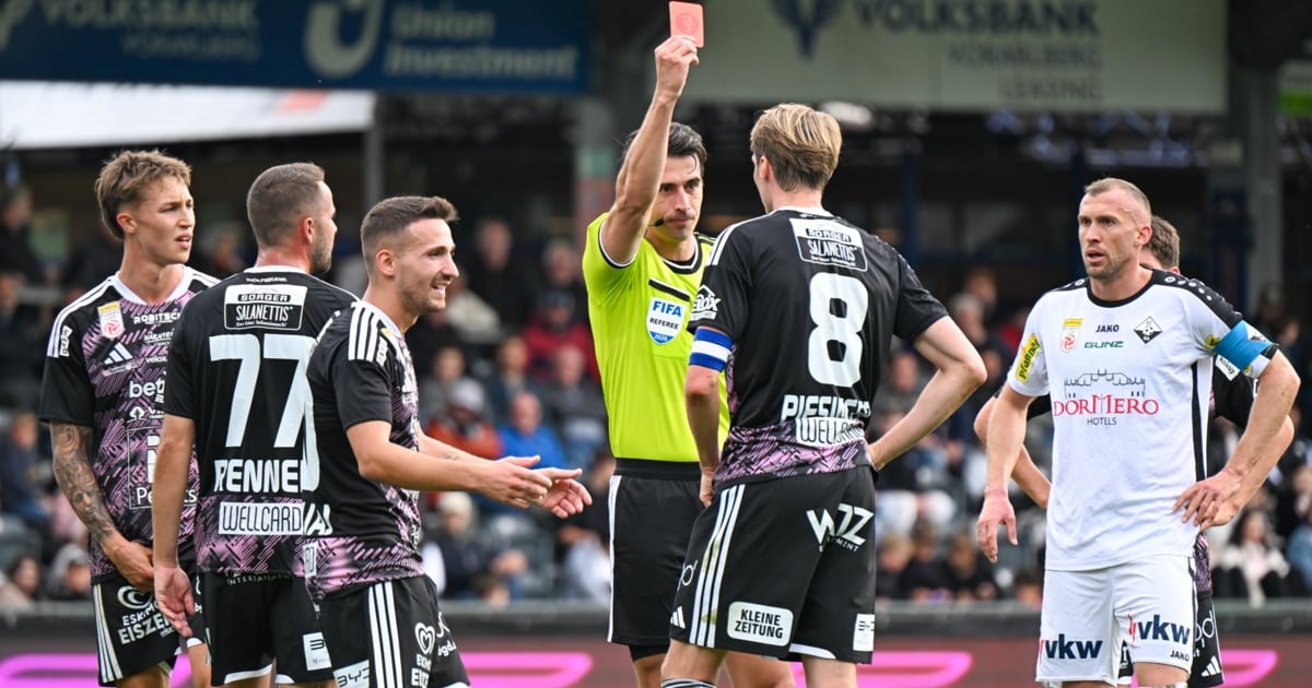 Három gól és két piros lap született az Altach győzelmével végződő Bundesliga-mérkőzésen