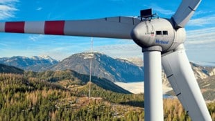 Mit einem 100 Meter hohen Mast hat der Verbund ein Jahr lang das Windpotenzial im Projektgebiet ...