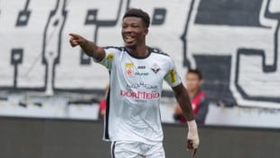 Ousmane Diawara durfte am Sonntag gegen den WAC gleich doppelt jubeln.