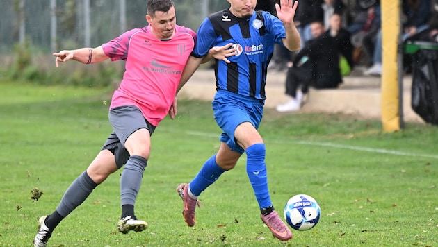 Fabian Schober und Kirchberg (links) waren Amir Muradi und Oftering (rechts) eine Nummer zu ...