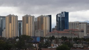 Die Wüstenmetropole Las Vegas wurde von Ausläufern des Tropensturms „Rachel“ getroffen.