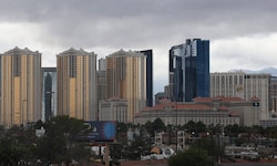 Die Wüstenmetropole Las Vegas wurde von Ausläufern des Tropensturms „Rachel“ getroffen.