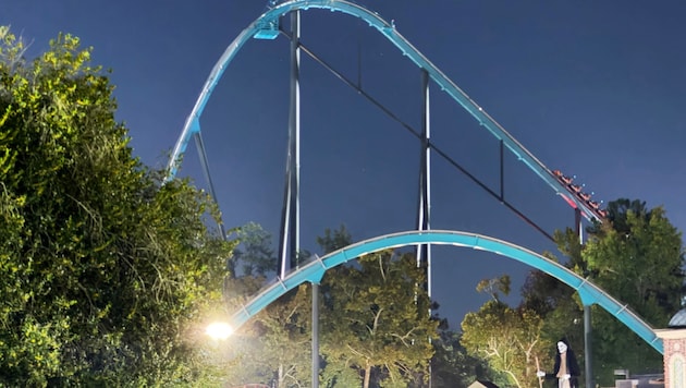 Die Achterbahn „Goliath“, auf der es zu dem schweren Unfall kam.