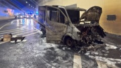 Dieser Pizza-Transporter brannte im A26-Tunnel aus
