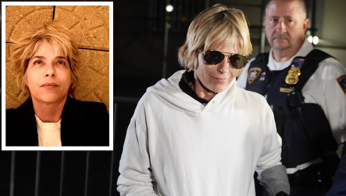 Nach der Kautionsverhandlung verlässt Selma Blair im weißen Hoodie und mit Sonnenbrille das ...
