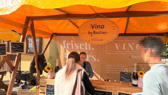 Ein Gläschen Sturm darf bei einem herbstlichen Marktbesuch natürlich nicht fehlen.