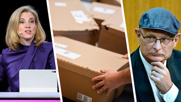 Pro Paket fallen seit 1. Oktober 2,4 Euro an – Beate Meinl-Reisinger legte sich diesbezüglich ...