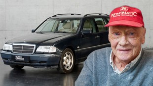 Formel-1-Legende Niki Lauda nutzte den blauen Mercedes zwischen 1999 und 2001.