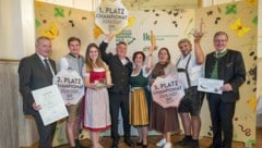 Franz Labugger (Kernöl-Chef), Margret Ertl mit Thomas Lienhart, Hubert Ottenbacher und Elke ...