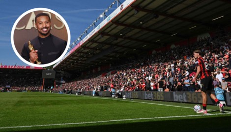 Im kleinsten Premier-League-Stadion ist Oscarpreisträger Michael B. Jordan (kl. Bild) ...