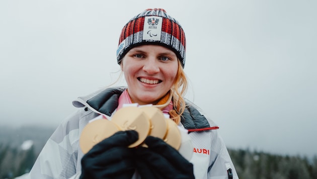 Veronika Aigner räumte bei den Paralympics ordentlich ab.
