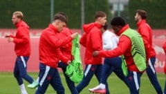 Red Bull Salzburg beim Abschlusstraining am Mittwoch.