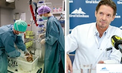Der Innsbrucker Klinik-Direktor Stefan Schneeberger rechnet vor, wie viele Organe verloren sind, ...