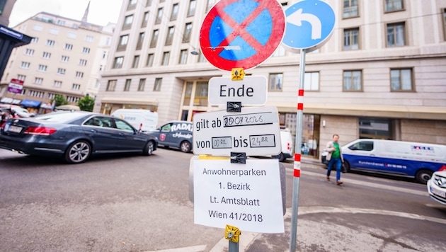 Parkplätze für Anrainer werden durch die vielen Baustellen in der City zur noch begehrteren ...