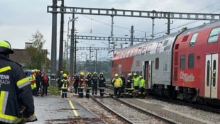 Feuerwehren sorgten dafür, dass alle 40 Personen unbeschadet den Zug verlassen und zum nächsten ...