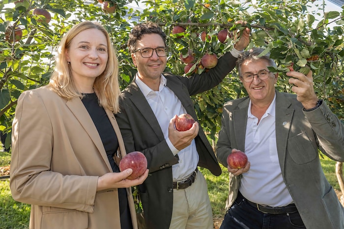 Katrin Hohensinner-Häupl, Markus Kaser und Manfred Hohensinner (v.l.) sind mächtig stolz auf die ...