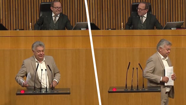 Ex-Vizekanzler und Ex-Grünen-Chef Werner Kogler war am Mittwoch im Nationalrat äußerst ...