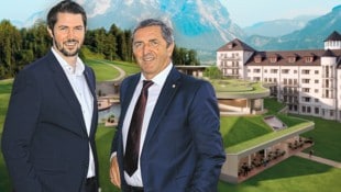 Krone KREATIV/IMLAUER/Neumayr Georg (re.) mit Sohn Thomas Imlauer wollen ihr Haus im Ennstal zum „Leading Spa- und Golfresort“ ...