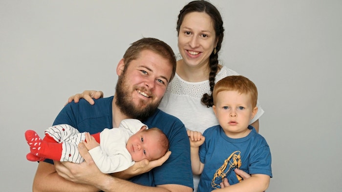 Baby Katharina with her family