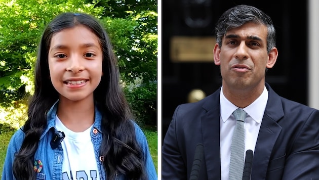 Der damalige britische Premierminister Rishi Sunak würdigte den Einsatz von Moksha Roy ...