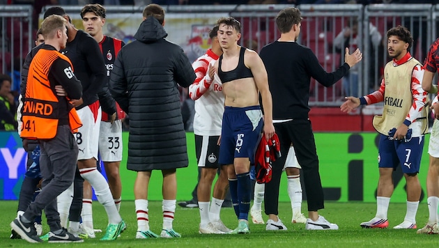 Salzburg ging gegen Milan mit 0:4 unter.