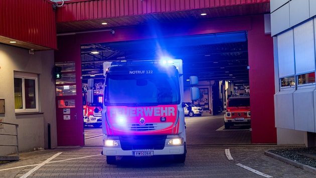 Die Berufsfeuerwehr Klagenfurt rückte umgehend aus.
