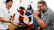 Im Finale der Palatschinken-Schupf-Staatsmeisterschaft packten die Kandidaten ihre besten und ...