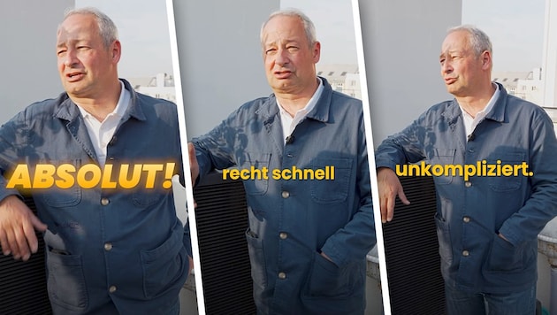Andreas Schieders Werbeauftritt in das „solare Zeitalter“ auf seinem Balkon ging ziemlich nach ...