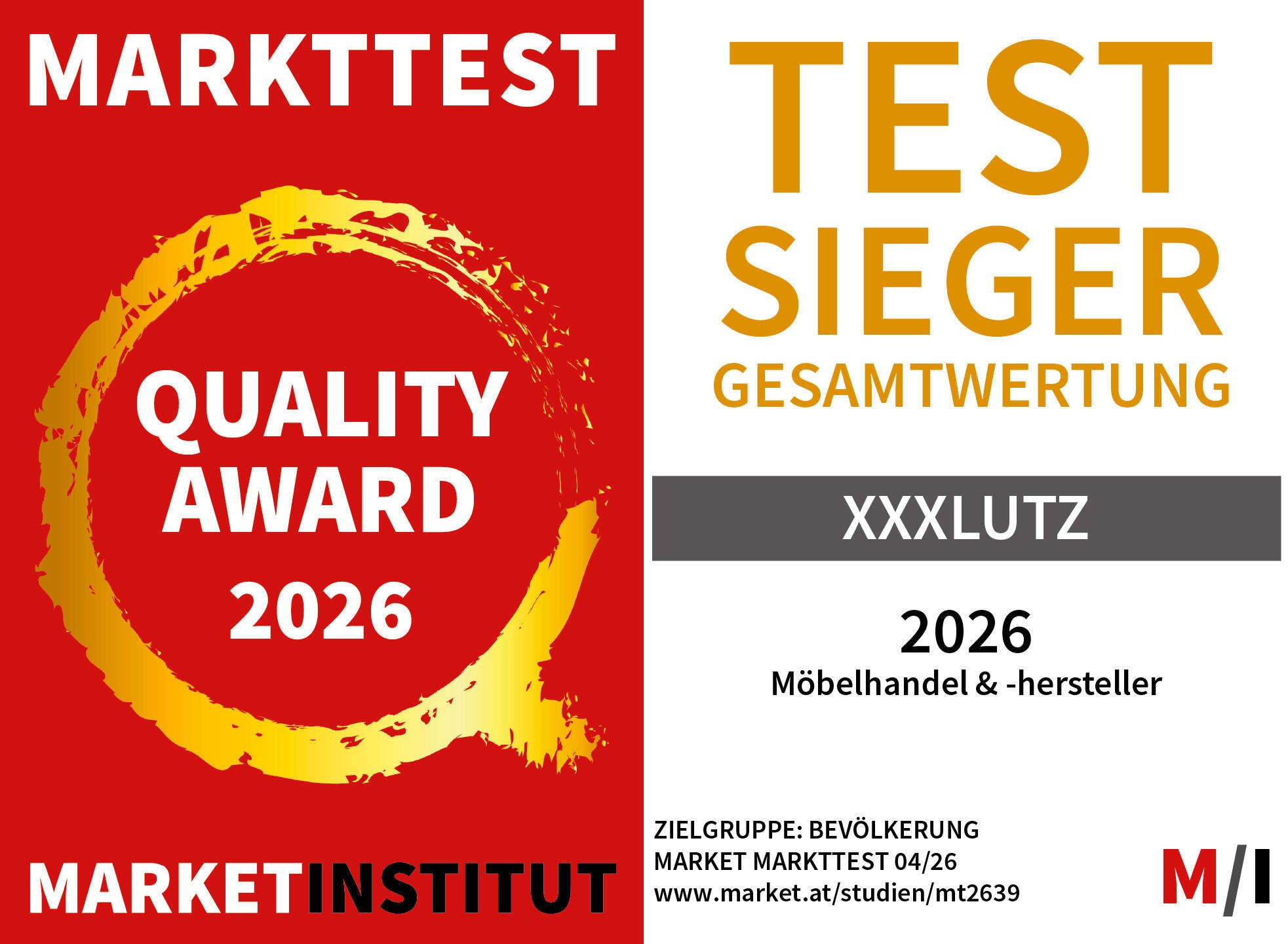 XXXLutz punktet in der Gesamtbewertung und sichert sich den Testsieg.