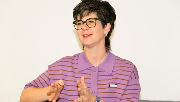 Lea Putz-Erath von der Frauenberatungsstelle „femail“ im Gespräch mit der „Krone“.