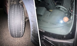 Reifen und Scheibe waren kaputt, der Lenker hatte keinen Führerschein.