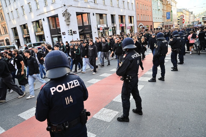 Die Polizei begleitete den Marsch.
