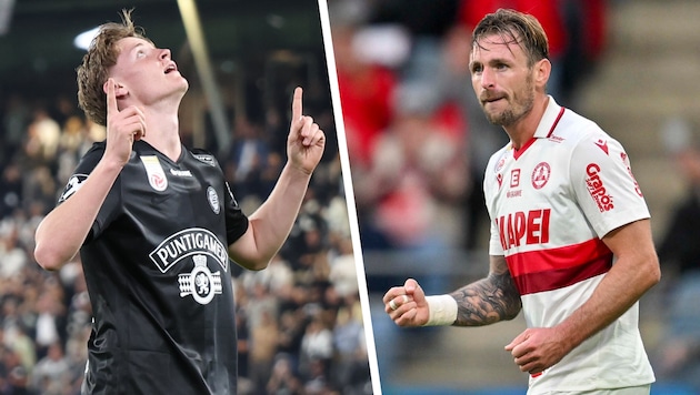 Jungstar Weinhandl (li.) oder Routinier Sollbauer: Wer lacht im Grazer Derby?