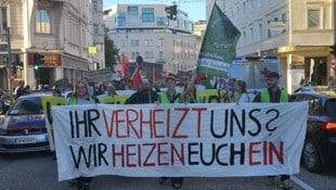 Klima-Frust bei einer Demo am Freitag in Salzburg