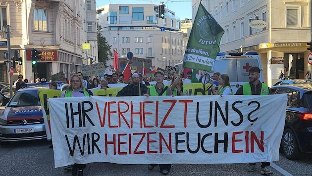 Klima-Frust bei einer Demo am Freitag in Salzburg