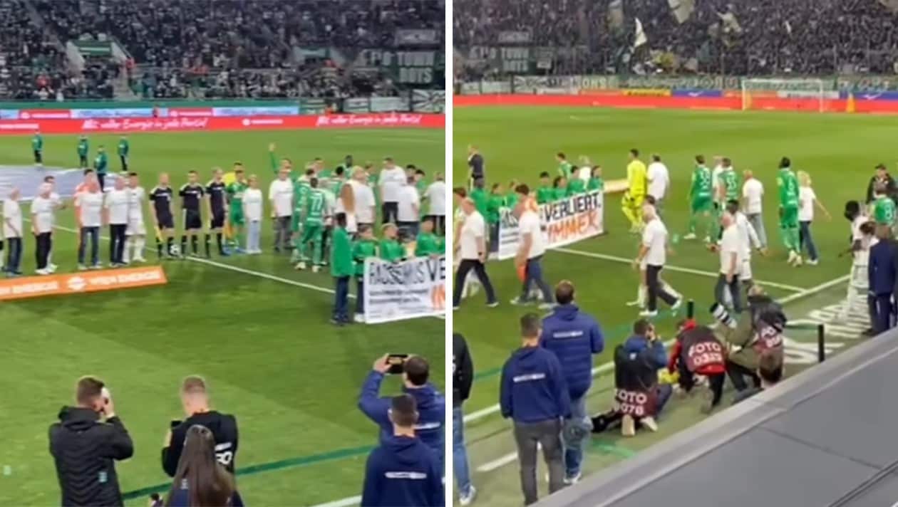 Különleges akció a Rapidnál: gyermekek helyett idősebb szurkolók kísérték ki a játékosokat