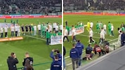 Ü60-Rapid-Fans durften mit den Spielern einlaufen.