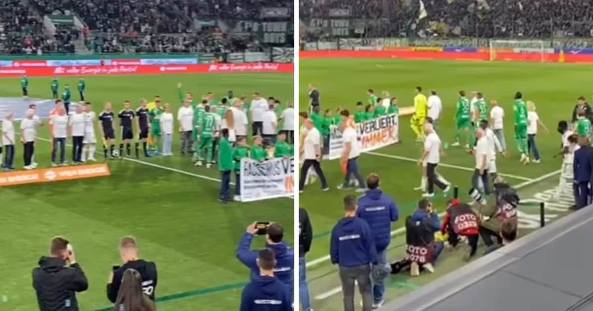 Különleges akció a Rapidnál: gyermekek helyett idősebb szurkolók kísérték ki a játékosokat
