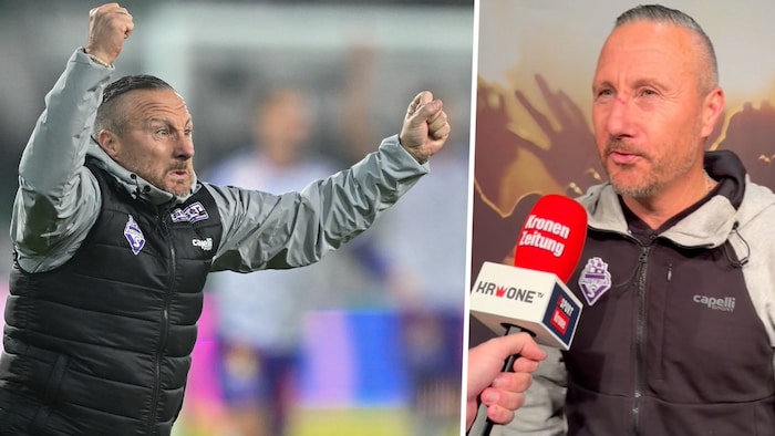 Wunde auf der Nase: Salzburg-Trainer Christian Schaider wurde verletzt.