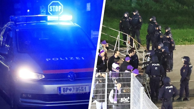 Nach dem Spiel hatten die Beamten der Polizei viel zu tun.