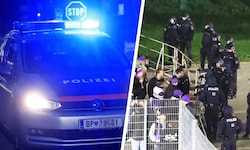 Nach dem Spiel hatten die Beamten der Polizei viel zu tun.