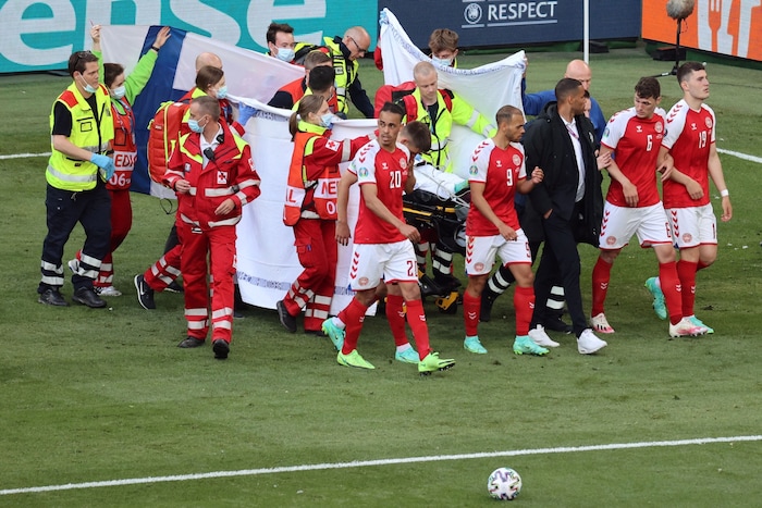 Christian Eriksen brach im Juni 2021 bei der EM zusammen.