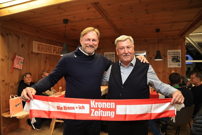 Ein cooles Duo: Ralph Hasenhüttl (links) und Hannes Kerschdorfer.