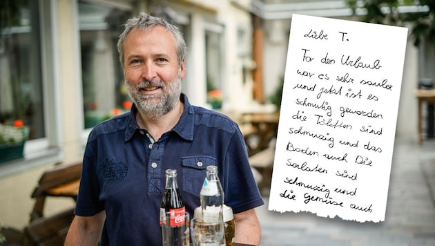 Wirt Berhard Obermair fand zuletzt immer wieder anonyme Beschwerdebriefe auf der ...