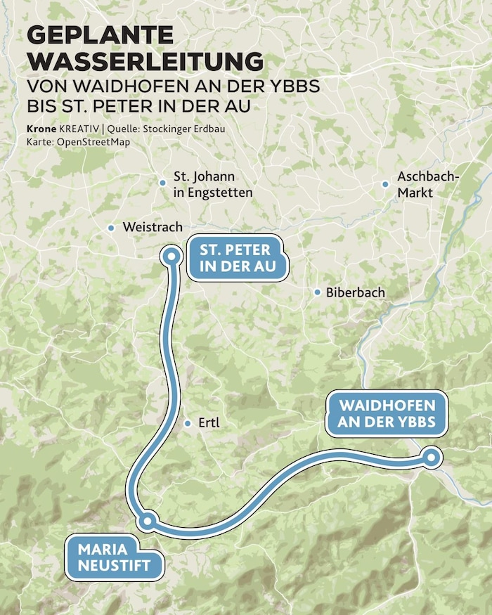 Die Firma Stockinger Erdbau wurde mit dem Bau betraut.