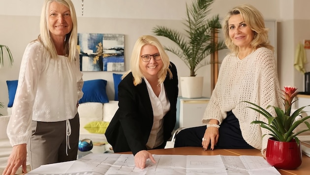 Hortleitung Barbara Pasterk, Vize Katrin Hajek und Direktorin Claudia Pfeffer (von li) planen ...