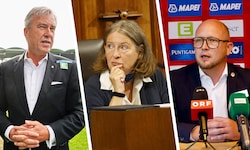 Sturm-Boss Jauk, Bürgermeisterin Kahr, GAK-Präsident Ziesler (von links)