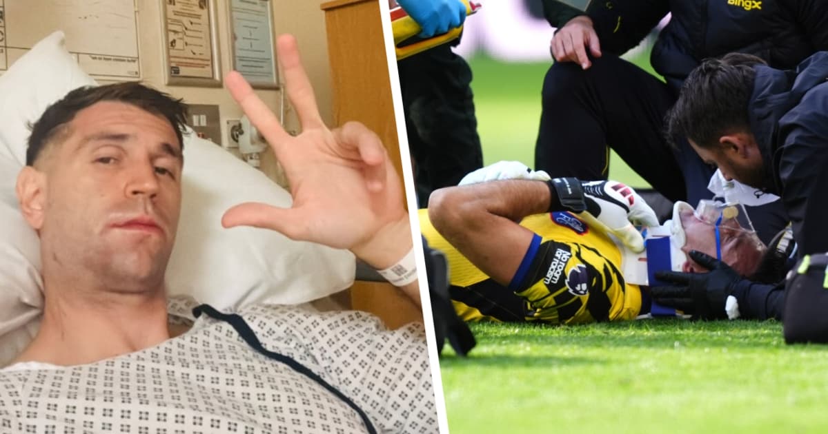 Kórházi fotó: műtétre szorult a sztárkapus a horrorbaleset után